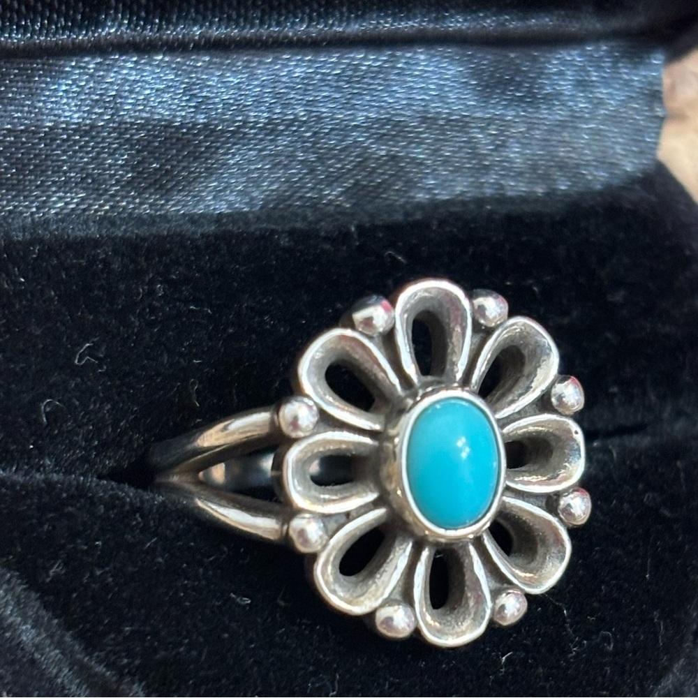 James Avery Silver Ring With Turquoise Stone - image 1